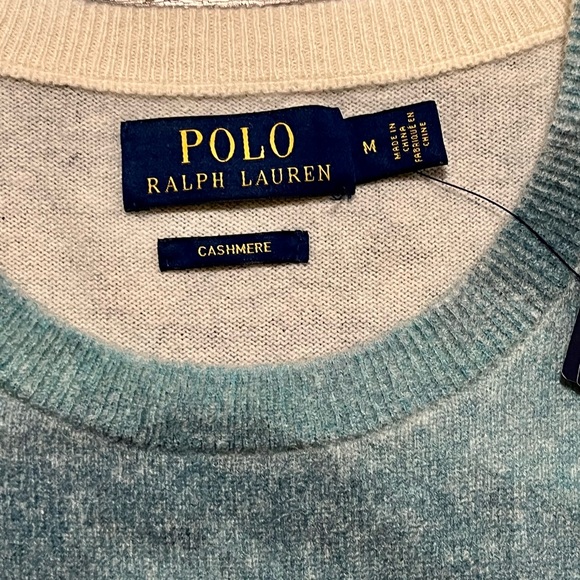 Polo Ralph Lauren Equestrian Graphic Print Polo Match 100% Cashmere Sweater Rare - Picture 5 of 8
